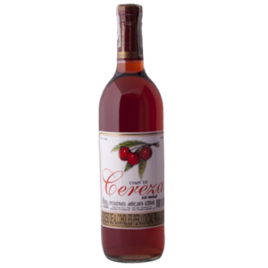 Botella de vino de cereza